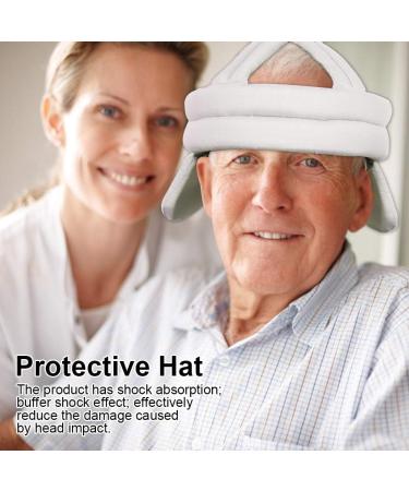 Breathable Protective Hat for Seniors | Impact Prevention Head Cap with Hearing Protection - Light Grey - Buy Online on SooperMarket.com