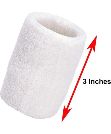 Unique Sports Athletic Performance Team Pack - 24 White Wristbands (12 Pairs) - Buy Online on SooperMarket.com
