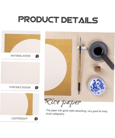 EXCEART 10 sheets Professional with Traditional Decorative Chinese Dried Art Writing Rice Thickened Golden 33X33CM - Buy Online on SooperMarket.com