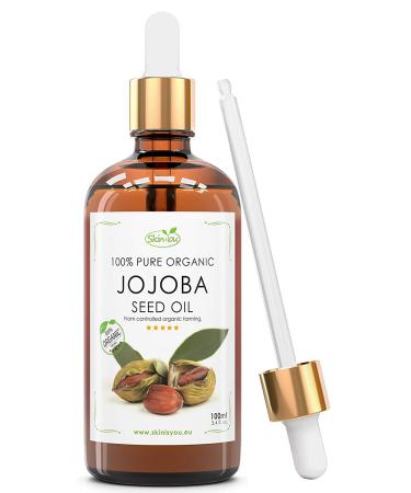 Jojoba oil 100% pure & of course cold pressed 100ml |resembles human sebum |the oil production of the skin equalizes |Look against hair loss |Cream for the whole bodyPerfect for dry hair 100 ml (1 Pack)