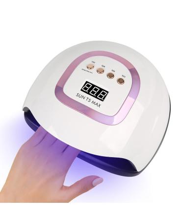 Felenny LED UV Nail Dryer Lamp 220W Fast Gel Polish Nail Dryer Professional Nail Gel Polish Dryer Curing Lamp with 4 Timer Setting Auto Sensor 42 Beads for Nail Art Design