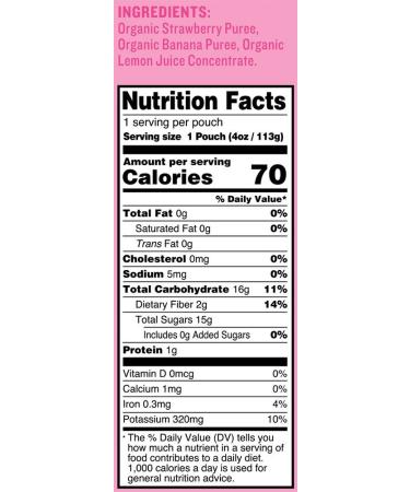 Peter Rabbit Organics Strawberry Banana Pure Fruit Snack 4oz (Pack of 10) - Delicious & Nutritious Snack for Kids - Buy Online on SooperMarket.com