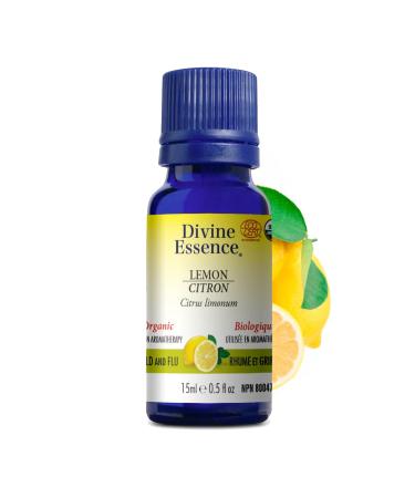 Divine Essence-Organic-lemon Citron Essential Oil-100% pure & natural-15ml ECOCERT NPN:80047526