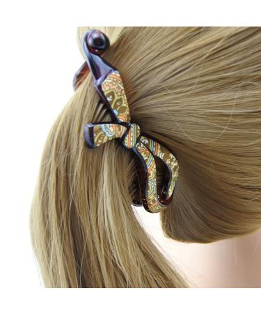 Meilliwish Noble Banana Hair Clip for Women - Brown | Elegant Wedding Accessory (H87) - Buy Online on SooperMarket.com