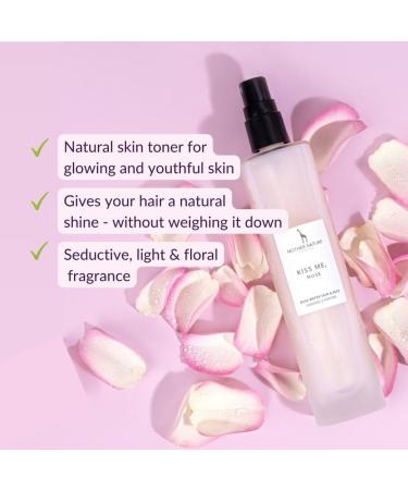100% Natural Rose Water - Vegan Without Artificial Additives - 100 ml Spray Made in The UK - The Perfect Toner Formulated to Hydrate Face Skin and Hair - Buy Online on SooperMarket.com