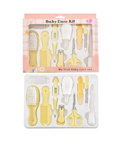 RoseFlower Baby Healthcare and Grooming Kit 10 in 1 Baby Item Newborn Essentials Nursery Care Set Include Finger Toothbrush Nail Trimmer Ear Cleaner - Baby Product for Infant Toddlers Boys Girls Kids #5