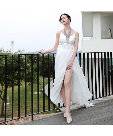 BETHYNAS Shiny Wedding Bridal Garter - Handmade Gemstone Thigh Chain for Brides - Stretchy Thigh Belt for Women (Style 2) - Buy Online on SooperMarket.com