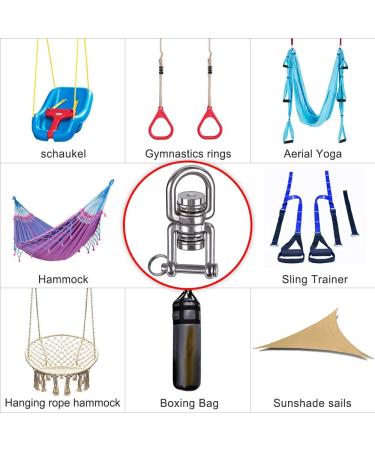 BeneLabel Swing Swivel - 360 Rotation, 770LB Capacity - Safe Rotational Device for Web Tree Swing, Aerial Dance, Children's Swing & Yoga Sets - Buy Online on SooperMarket.com