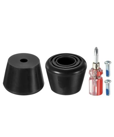 PATIKIL Roller Skate Toe Stops with Screwdriver, Rubber Brake Stoppers Block Black