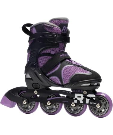 Rollerface Switch 3-in-1  Sport  Outdoor and Recreation Inline Skate  Roller Skate  and Ice Skate. (Adjustable up to 3 Sizes) Purple Large: US Women's 8 - 10 - Buy Online on SooperMarket.com