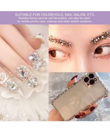 Nail Art Rhinestones ANGGREK Nail Art AB Crystal Rhinestones Colorful Flatback Glass Nail Decoration DIY Manicure Accessory(1#) - Buy Online on SooperMarket.com