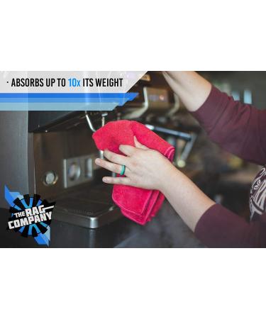 Rag Company All-Purpose Terry Cleaning Towels 12x12 Grey 12-Pack - Commercial Grade, Highly Absorbent, Lint-Free, Streak-Free for Kitchens, Bathrooms, Offices - 300gsm - Buy Online on SooperMarket.com