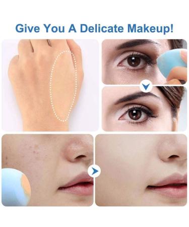 OWQ 10-Piece Beauty Makeup Sponge Blender Set - Non Latex Soft Foundation Blending Sponges for Cream, Powder, and Liquid Makeup - Multi-colored - Buy Online on SooperMarket.com