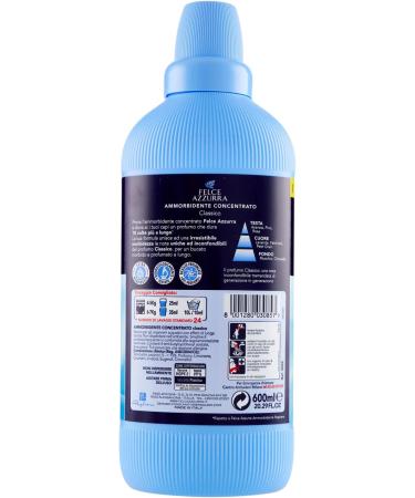 Felce Azzurra Fabric Softener Concentrate 600ml - Classic Ultra Soft | International Shipping - Buy Online on SooperMarket.com