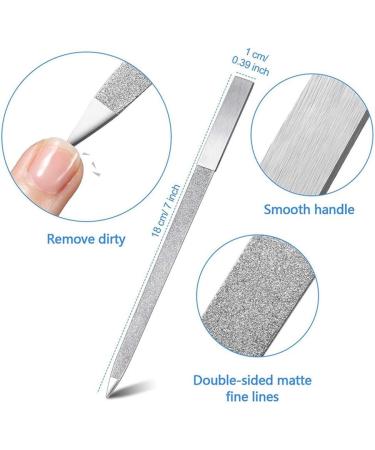 Uinfhyknd 3-Piece Nail File Set Double-Sided Nail Files Buffer File Rustproof Nail File Suitable for Family and Travel - Buy Online on SooperMarket.com