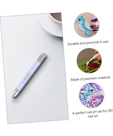 DOITOOL 2 Boxes Nail Art Glow Drill Pen Nail Implements Nail Drawing Tools Nail Dotting Pen Refillable Pen Cross Diamond Pens Nail Art Pen Crystal Purple Manicure With Lights Plastic - Buy Online on SooperMarket.com