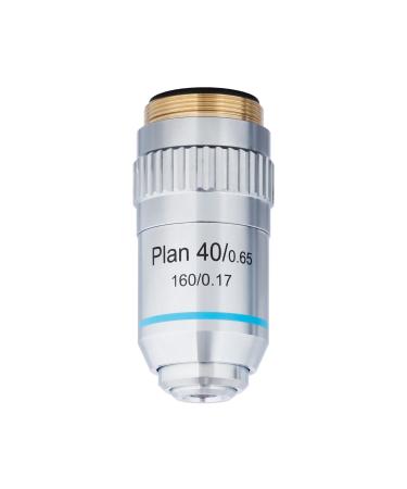 AmScope 40X Plan Achromatic Objective Lens with Knurled Ring