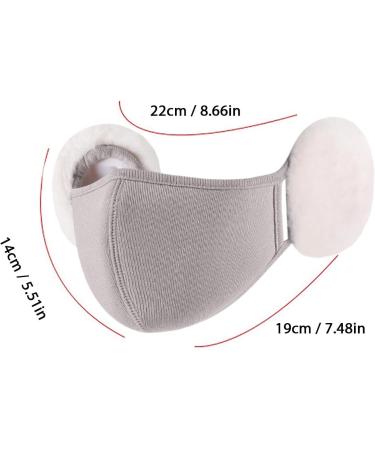 Visiblurry Kawaii Cloud Shape Face Cover | Plush Rabbit Fur Ear Warmer & Slim Winter Protection - Buy Online on SooperMarket.com