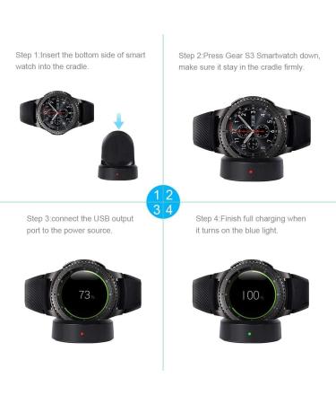 Samsung Gear S3 Watch Charger  Gear S4 Gear S3 Gear S2 Wireless Qi Charging Cradle Dock for Samsung Gear S3 Classic/Frontier Smartwatch - Buy Online on SooperMarket.com