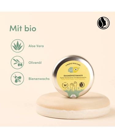 Buy 4PEOPLEWHOCARE Organic Hand Cream - Best Solid Cream for Dry Cracked Hands Aloe Vera & Beeswax 30g Can - Natural Cosmetics - Ships Internationally - Buy Online on SooperMarket.com