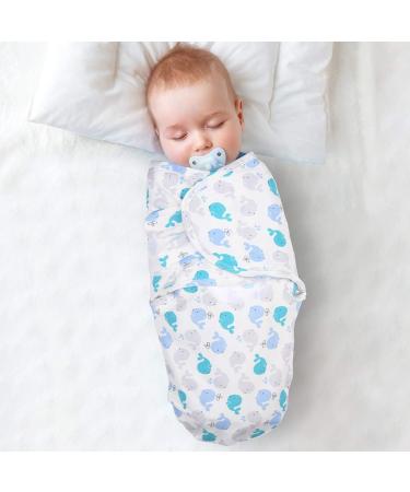 Vicloon Baby Swaddle Wrap Set - Organic Cotton Blanket for Newborns 0-3 Months (7-14lbs) - Blue (2 pcs) - Buy Online on SooperMarket.com