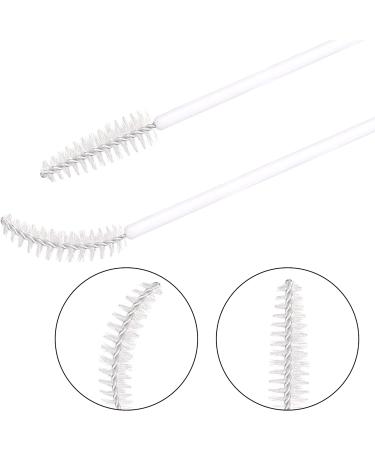 AIBAOBAO 100Pcs Disposable Mascara Wands | White Crystal Eyelash & Eyebrow Brushes | Spoolie Makeup Tools - Buy Online on SooperMarket.com