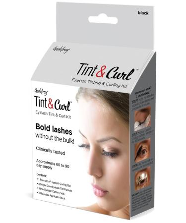 Godefroy Eyelash Tint & Curl For Bold Lashes, 6 Ounce, Black