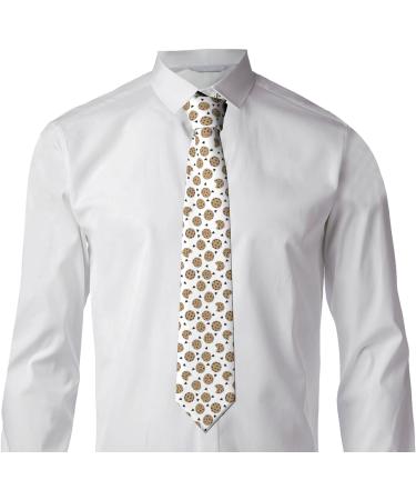 LamaMe Cookies Food Chocolate Chip Biscuits Anti-Floating Buckle Design Tie For Daily Work Wedding Banquet Dress With Holiday Birthday Gift - Buy Online on SooperMarket.com
