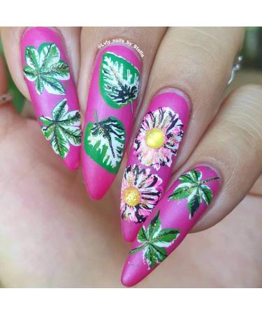 Alexnailart NA006: Natural Leaves Nail Art Stamping Plate for DIY Stencil Designs - Buy Online on SooperMarket.com