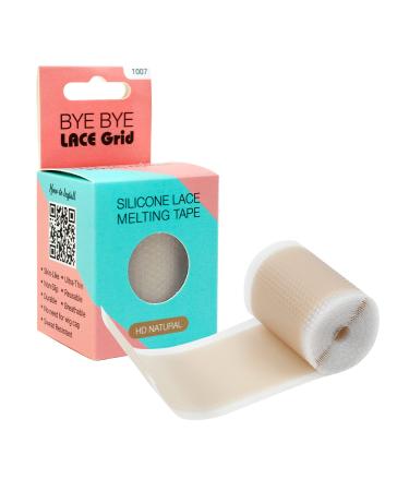 STUDIO LIMITED Lace Wig Grids and Knots Eraser Silicone Melting Tape, Bye Bye Lace Grid HD Natural Hide Cover Skinlike Durable Breathable Reusable Ultra-Thin Non-Slip Tape (Natural)