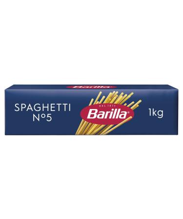 Barilla Pasta Classic Spaghetti n.5 made from high-quality durum wheat always al dente (1 x 1 kg) Spaghetti n. 5 Single