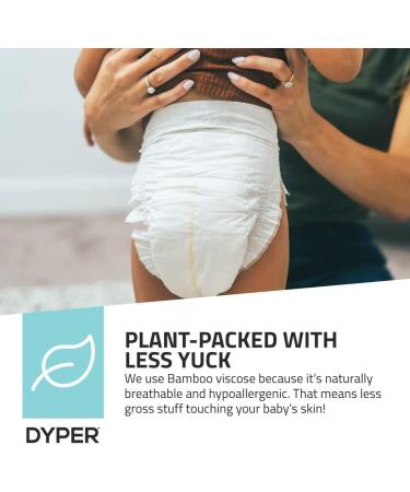 DYPER Bamboo Baby Diapers Newborn Size | Cloth Alternative for Day & Overnight | Plant-based Eco-Friendly Diapers | Hypoallergenic & Unscented | 34 Count Pack - Buy Online on SooperMarket.com