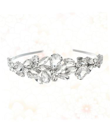 PLAFOPE Wedding Headband Bride Headpieces for Wedding Hair Accessory for Women Rhinestone Hair Accessories Hair Gems for Women Rhinestone Headband Women Hair Accessories Tiara White - Buy Online on SooperMarket.com