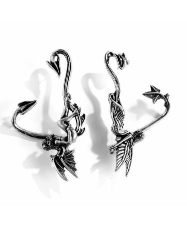 Wiwpar Silver Gothic Retro Demon Angel Fairy Ear Cuff - Halloween & Cosplay Jewelry for Women - Buy Online on SooperMarket.com