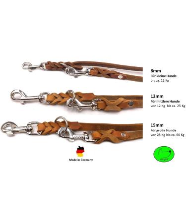 Adjustable Dog Liner for Small & Large Dogs - 3.50m x 12mm Cognac - Durable Double Linen - Buy Online on SooperMarket.com