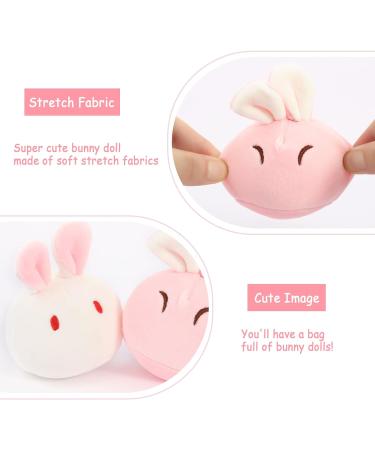 Cute Snack Pillow Bunny Plush Toy - Kawaii Rabbit Pudding Pillow with Removable Bunny Dolls - Creative Gift for Kids - 8 Sakura Bunnies - Buy Online on SooperMarket.com