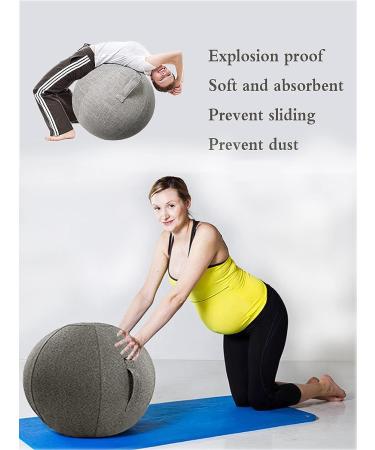 Gray LuiYninhuoJin Exercise Ball Chair Cover - 75CM | Yoga & Stability Ball for Pregnancy, Labor, Pilates | Office, Dorm & Home Use (Ball Not Included) - Buy Online on SooperMarket.com