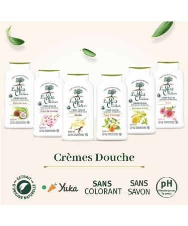 Le Petit Olivier Cherry Blossom Shower Cream 16.9 oz | Moisturizing Body Cream for Sensitive Skin | Natural Ingredients Glycerin & pH Neutral | Soap-Free & Dye-Free - Buy Online on SooperMarket.com