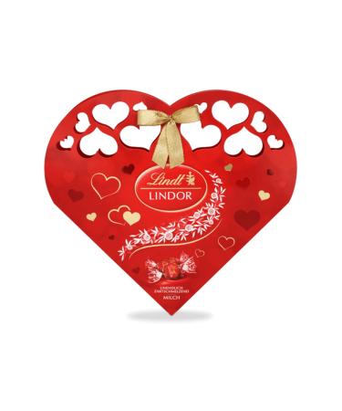 Lindt lindor heart pack infinitely delicate lindor balls milk in a high -quality heart pack 4 pack (4 x 112 g) chocolate 112 g