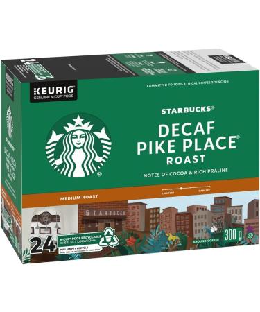 STARBUCKS PIKE PLACE Decaf Roast Medium Roast Ground Coffee K-CUP Pods 24 ct Box & Pike Place Medium Roast K-Cups Single Serve Keurig Compatible Coffee Pods for Keurig Brewers - 24 Capsules - Buy Online on SooperMarket.com