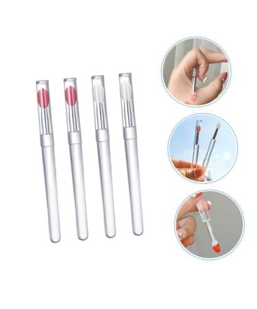 4pcs Silicone Lip Brush Set - Portable Lip Mask & Eyeshadow Makeup Tools for Effortless Lipstick & Lip Gloss Application - Buy Online on SooperMarket.com