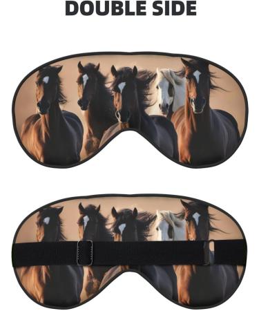 SSIMOO Running Horses Soft Sleep Eye Mask - Breathable Travel Eye Patch for Relaxation - Perfect for Women - Buy Online on SooperMarket.com