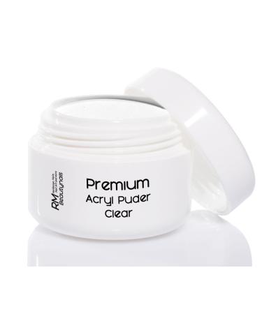 Acrylic Powder Clear for Nail Design in Studio Quality RM Beautynails 1x35g (1 Pack) 35 g (Lot de 1)