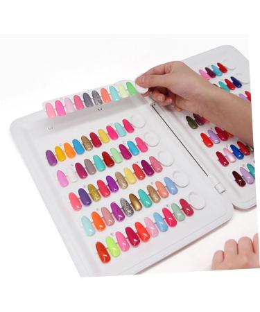 minkissy 1pc Nail Color Book Nail Color Chart Display Nail Color Display Board Salon Nail Color Plate Nail Polish Color Chart Nail Color Display Plate Accessories Manicure Abs White - Buy Online on SooperMarket.com