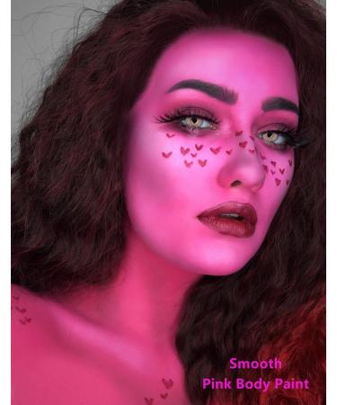 Pink Cream Face Body Paint - 2.37oz 70ml Water Based Makeup for Kids Party, SFX, Cosplay, Halloween - Go Ho Pink Face Painting Kit - Buy Online on SooperMarket.com