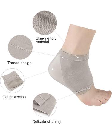Angrek Heel Socks - 2 Pack Elastic Gel Moisture Socks | Breathable Toeless Spa Socks for Cracked Heels - Buy Online on SooperMarket.com