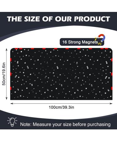 ZATOOTO Car Side Window Sun Shade Magnetic Blackout 2PCS 100*50cm Black Star | UV Protection and Privacy Car Curtains for Baby - Buy Online on SooperMarket.com