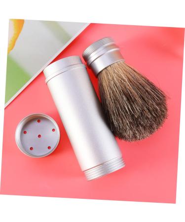 Housoutil Badger Hair Jagger Shaving Brush for Men - Portable Neck & Foam Cleansing Brush in Orange Hair Bow - Ideal Hairdressing Tool - Buy Online on SooperMarket.com