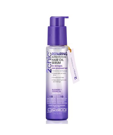 Giovanni 2chic Repairing Super Potion Hair Oil Serum Blackberry & Coconut Oil 2.75 fl oz (81 ml)