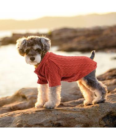 Dog Jumper Warm Dog Sweater Puppy Sweater Winter Knitted Dog Pullover Dog Cat Coats Pet Sweater Knitwear Coat Winter Pet Turtleneck Vest Soft Turtleneck Dog Clothes Vest for Pet Autumn Winter Large Red - Buy Online on SooperMarket.com